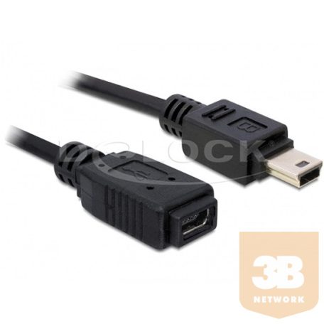 KAB Delock 82667 USB 2.0 mini-B apa - anya hosszabbító kábel - 1m