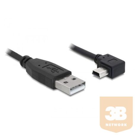 KAB Delock 82681 USB 2.0 A apa - USB miniB 5pin elfordított apa átalakító kábel - 1m