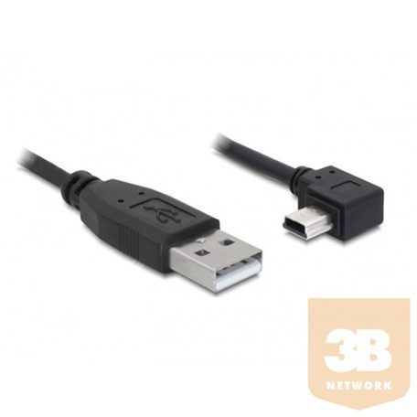 KAB Delock 82684 USB 2.0-A apa - USB mini-B 5pin könyök apa átalakító kábel - 5m