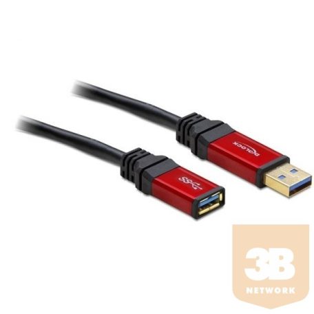 Delock 82752 USB 3.0-A apa / anya hosszabbító prémium kábel, 1 m
