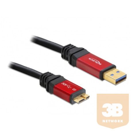 KAB Delock 82761 USB 3.0 A/mikro - B apa/apa prémium kábel - 2m