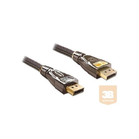 Delock HDMI kábel, Displayport 1.2 male > Displayport male 4K 2m PREMIUM
