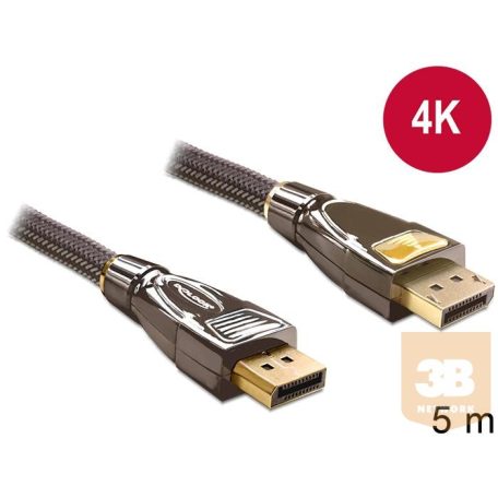 Delock HDMI Cable Displayport 1.2 male > Displayport male 4K 5m PREMIUM