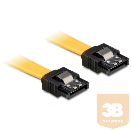 KAB Delock 82805 6Gb/s egyenes/egyenes SATA (fémlappal) kábel - 0,3m