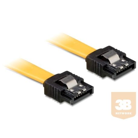 Delock Cable SATA 6 Gb/s 50 cm straight/straight metal yellow