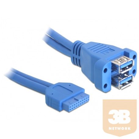 KAB Delock 82942 anya/2 x USB 3.0 - A anya kettős USB 3.0 pin header kábel - 0,5m