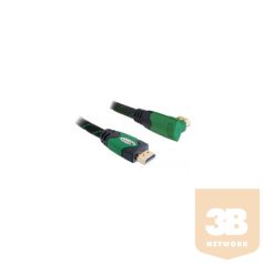   KAB Delock 82951 A dugós > A dugós derékszögű 4K High Speed HDMI kábel Ethernettel - 1m - Zöld