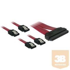   KAB Delock 83044 32pin SAS - 4 db SATA fémkieg. (SFF 8484 - 4 db SATA) átalakító kábel - 0,5m