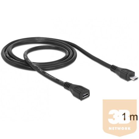 KAB Delock 83248 USB micro-B apa > micro-B anya hosszabbító kábel - 1m