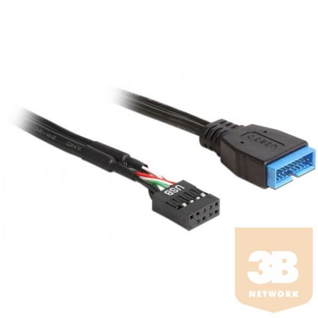 KAB Delock 83281 USB 2.0 pin fejes anya > USB 3.0 pin fejes apa kábel - 0,3m