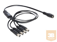 DELOCK 83287 Delock Cable DC Splitter 5.5 x 2.1 mm 1x female > 4x male 0.5m