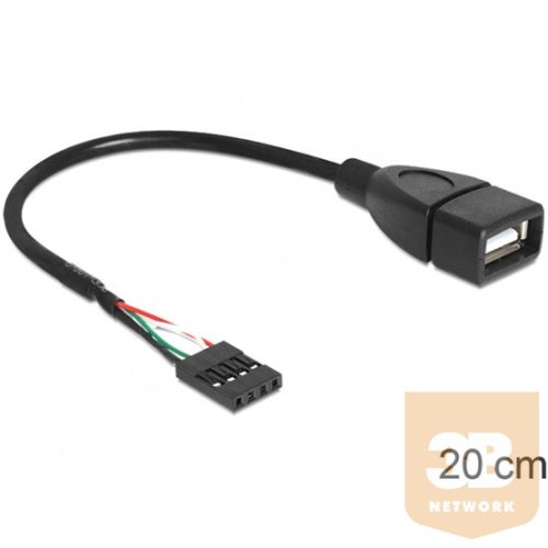 KAB Delock 83291 USB 2.0 A anya -pin header kábel - 0,2m