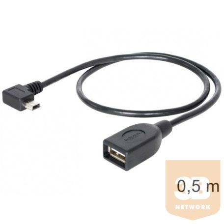 KAB Delock 83356 USB mini apa forgatott/USB 2.0 - A anya OTG kábel - 0,5m