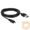 KAB Delock 83368 EASY - USB 2.0 A apa/USB 2.0 micro - B apa kábel - 3m