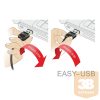 KAB Delock 83368 EASY - USB 2.0 A apa/USB 2.0 micro - B apa kábel - 3m