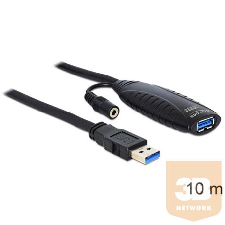 KAB Delock 83415 USB 3.0 aktív hosszabbító kábel - 10m