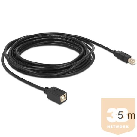KAB Delock 83429 USB 2.0 B apa/B anya hosszabbító kábel - 5m
