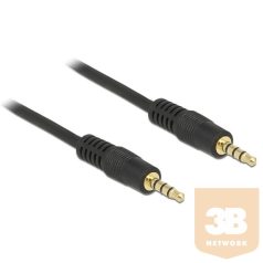   Delock 83435 kábel 3.5 mm sztereó jack 4 érintkezős apa -> apa 1m