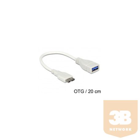 KAB Delock 83469 USB2.0 micro - USB3.0-A anya OTG kábel - 0,2m
