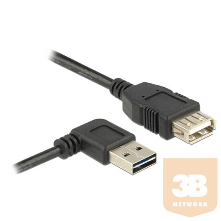 KAB Delock 83551 EASY-USB2.0 A jobbra/balra 90°-s dugó - USB2.0 A toldó kábel - 1m