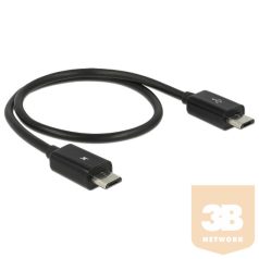   KAB Delock 83570 USB-B apa > micro USB-B apa OTG tápfeszültség megosztó kábel - 0,3m