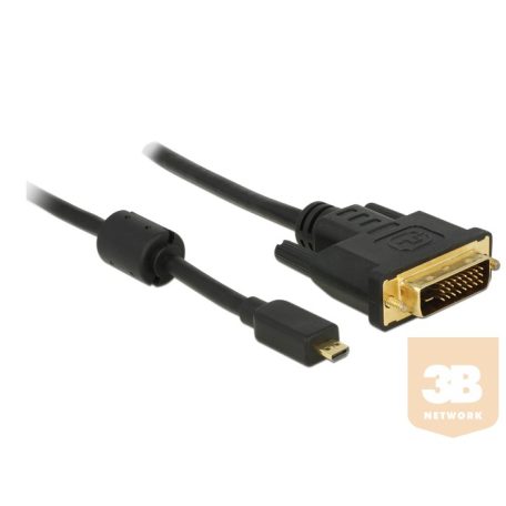 KAB Delock 83586 micro-D csatl. dugó > DVI 24+1 csatl. dugó HDMI kábel - 2m