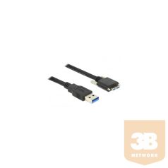   KAB Delock 83599 USB3.0 A - USB3.0 microB dugó csavarokkal ellátott kábel - 3m
