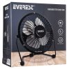 Everest Asztali Ventilátor - EFN-482 (fém, USB, fekete)