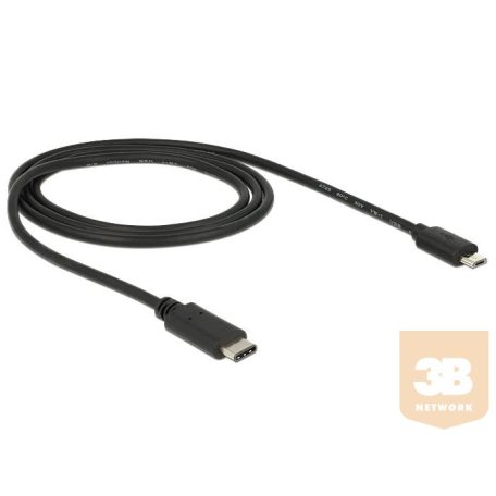 Delock kábel USB Type-C 2.0 apa > USB 2.0 type Micro-B apa 1m fekete