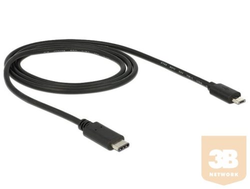 Delock kábel USB Type-C 2.0 apa > USB 2.0 type Micro-B apa 1m fekete