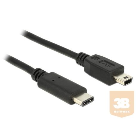 Delock kábel USB Type-C 2.0 apa> USB 2.0 Mini-B apa 1m fekete