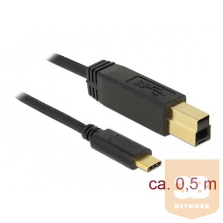 KAB Delock 83674 USB Type-C™ 3.1 > USB-B 3.1 kábel - 0,5m