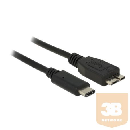 KAB Delock 83676 USB3.1 (Gen.2) USB Type-C dugó > USB micro-B dugó szuper gyors kábel - Fekete - 0,5m