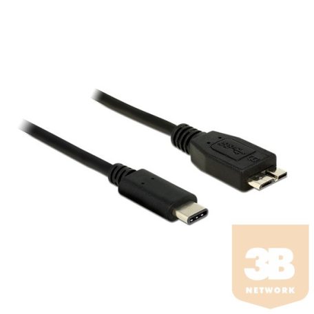 KAB Delock 83677 USB3.1 (Gen.2) USB Type-C dugó > USB micro-B dugó szuper gyors kábel - Fekete - 1m