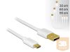 Delock Data and Fast Charging Cable USB 2.0 A-male>Micro-B-male,3 pieces set whi