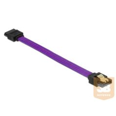   Delock SATA cable 6 Gb/s 10 cm straight / straight metal purple Premium