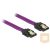 Delock SATA cable 6 Gb/s 100 cm straight / straight metal purple Premium