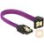 Delock SATA cable 6 Gb/s 10 cm down / straight metal purple Premium