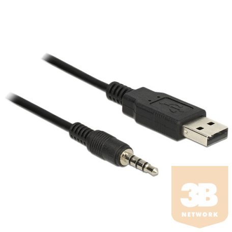 KAB Delock 83778 USB TTL apa > 3.5mm 4pin sztereo jack apa kábel - 1,8m