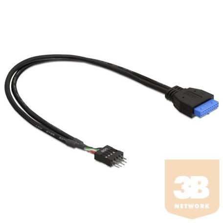 KAB Delock 83791 USB3.0 anya / USB2.0 apa pin header hosszabbító kábel - 0,45m