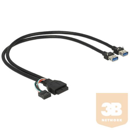 KAB Delock 83829 USB3.0 pin header anya + USB2.0 pin header anya > 2X USB2.0-A anya kábel - 0,45m
