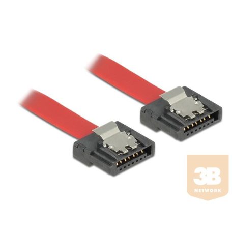 Delock Cable SATA FLEXI 6 Gb/s 10 cm red metal