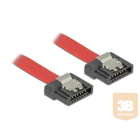 Delock Cable SATA FLEXI 6 Gb/s 20 cm red metal