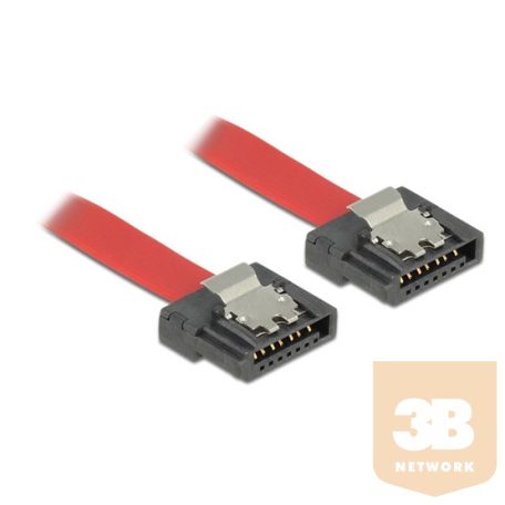 KAB Delock 83836 6Gb/s flexi SATA kábel - 0,7m - Piros