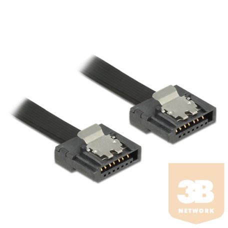 KAB Delock 83839 6Gb/s flexi SATA kábel - 0,2m - Fekete