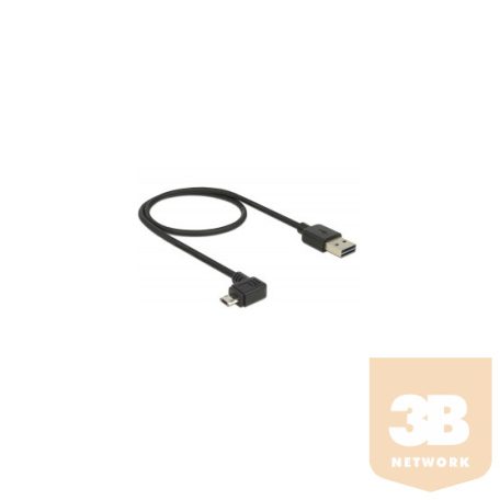 KAB Delock 83847 EASY-USB 2.0 A dugó > EASY-USB 2.0 Micro-B dugó ívelt bal-jobb - 0,5 m