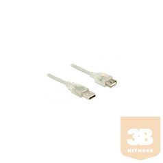  KAB Delock 83880 A csalt. dugó > A csatl. USB kábel - 0,5m- Áttetsző