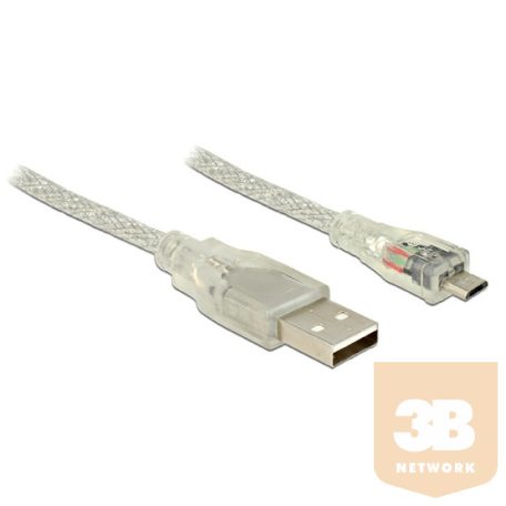 KAB Delock 83898 A típusú csatl. dugó > USB2.0 micro-B csatl. dugó kábel - 1m