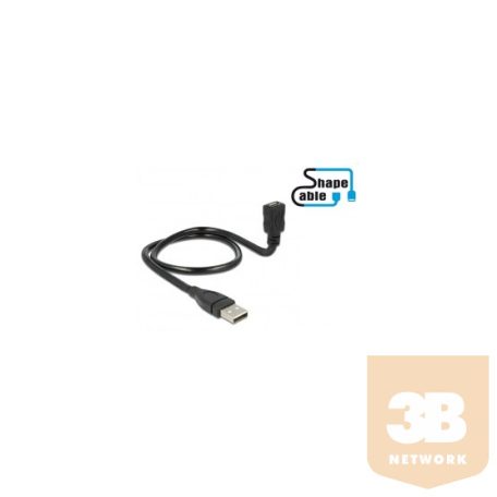 KAB Delock 83922 Type-A apa > Micro-B anya USB kábel - 0,5m