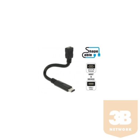 KAB Delock 83929 micro-B anya > Type-C apa USB kábel - 0,15m